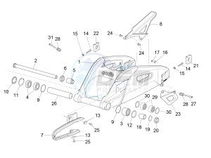 RSV4 1000 RR drawing Swing arm