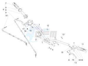 Liberty 150 iGet 4T 3V ie ABS (APAC) drawing Handlebars - Master cil.