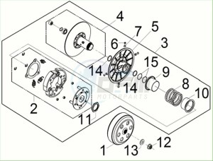 CRUISYM a 125 (LV12W3Z1-EU) (E5) (M3) drawing DRIVEN PULLEY