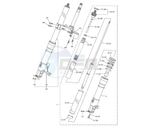 V-MAX 1700 drawing FRONT FORK