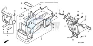 CB1300A9 UK - (E / ABS MKH MME TWO) drawing REAR FENDER (CB1300A/CB13 00SA)