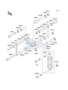 EX 250 F [NINJA 250R] (6F-7F) F7F drawing SUSPENSION_SHOCK ABSORBER