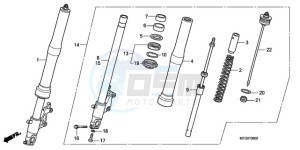 CB600FAA E / ABS MKH drawing FRONT FORK