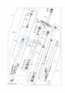 YZF320-A (B2X4) drawing FRONT FORK