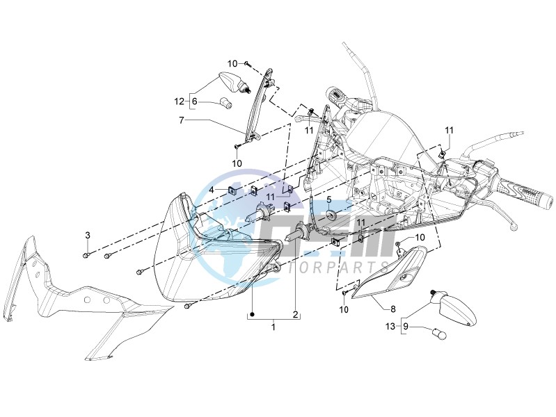 Front headlamps - Turn signal lamps