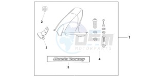 CBR1000RA9 UK - (E / ABS MKH MME) drawing HUGGER CANDY TAHTIAN BLUE