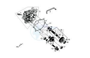 FIDDLE III 125 drawing CRANKCASE - DRIVE SHAFT