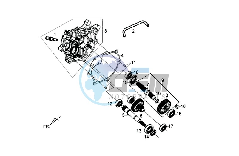 CRANKCASE - DRIVE SHAFT