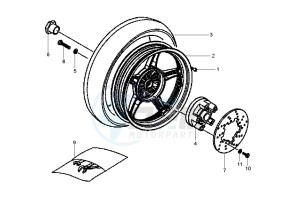 NRG POWER DD 50 drawing Rear Wheel