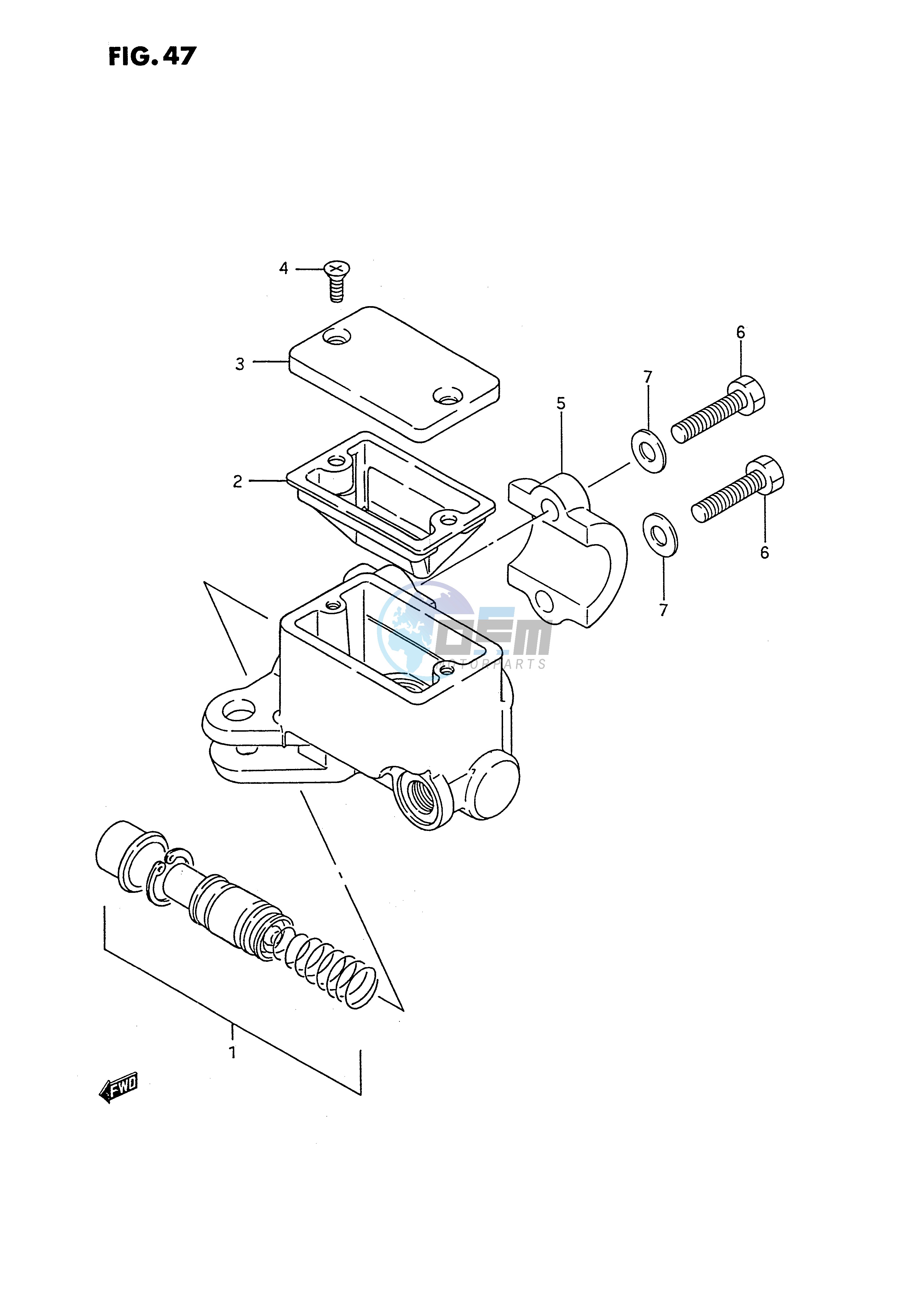 FRONT MASTER CYLINDER (MODEL J K)