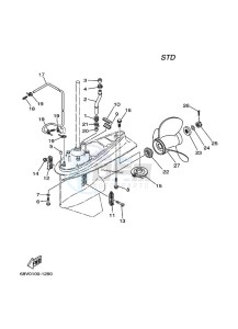 F115AETX drawing PROPELLER-HOUSING-AND-TRANSMISSION-2