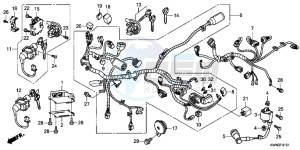 WW125D PCX125 - WW125 UK - (E) drawing WIRE HARNESS (WW125EX2C/EX2D/EX2E/D)