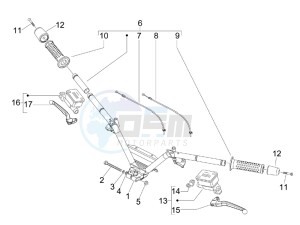 MP3 400 ie lt Touring drawing Handlebars - Master cilinder