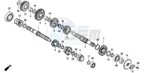 CG125 drawing TRANSMISSION