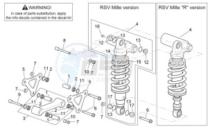 RSV 2 1000 drawing Connecting rod - Rear shock abs