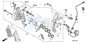 CB600FA9 Spain - (SP / ABS 25K) drawing R. FRONT BRAKE CALIPER (CB600FA/FA3)