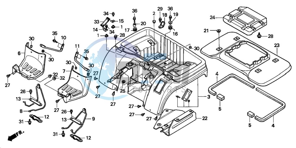 REAR FENDER (TRX200D)