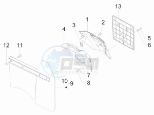 GTS 300 ie USA drawing Rear cover - Splash guard