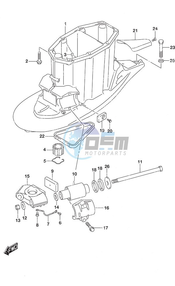 Drive Shaft Housing w/Transom (X)