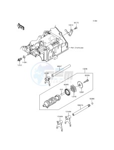 NINJA 300 EX300AGFA XX (EU ME A(FRICA) drawing Gear Change Drum/Shift Fork(s)