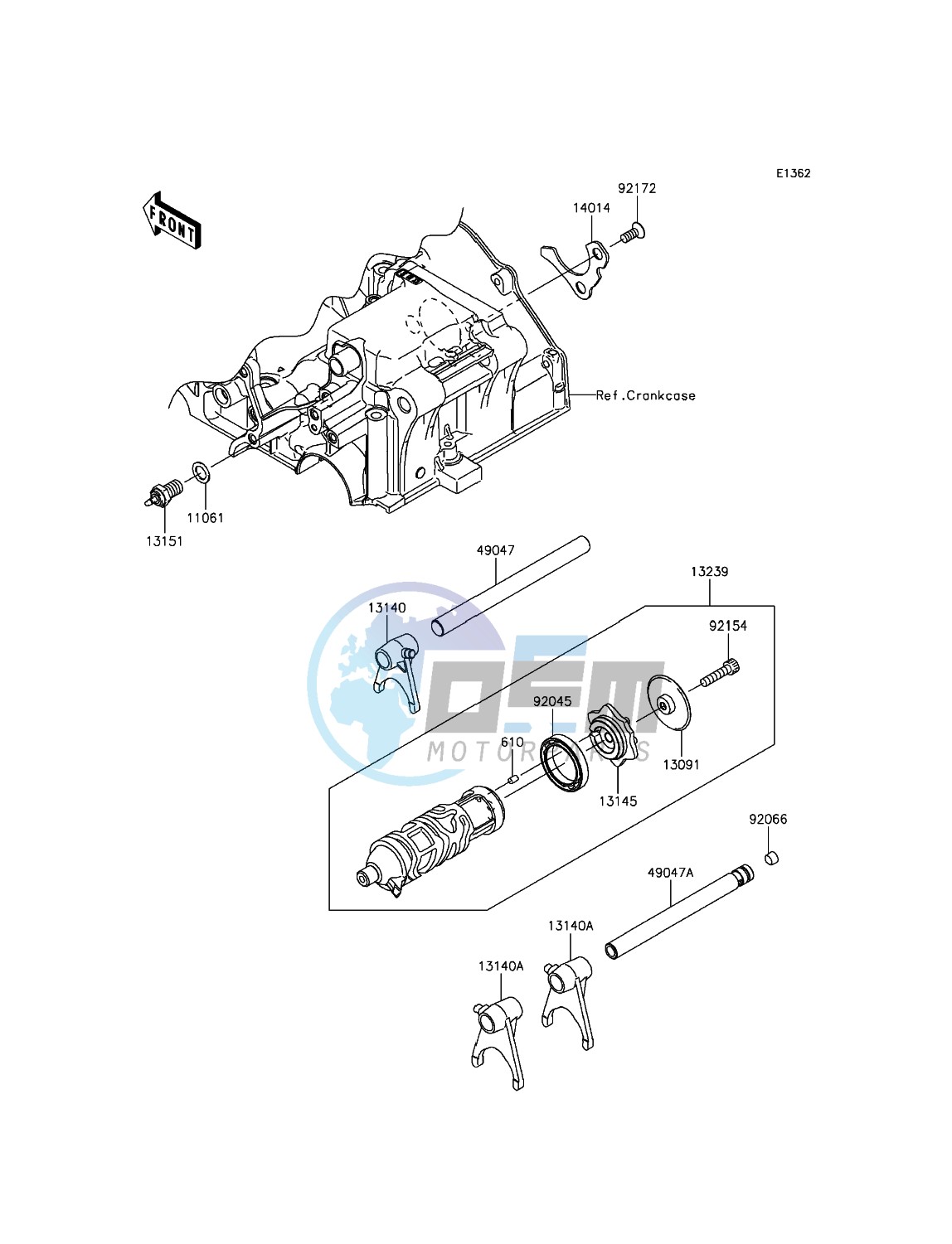 Gear Change Drum/Shift Fork(s)