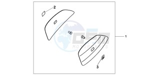 CBF1000 drawing COLOUR PANEL SET QUASAR SILVER MET