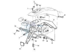 WR F 400 drawing BRACKET, LICENCE EURO KIT