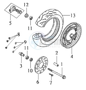 DD50 drawing FRONT WHEEL