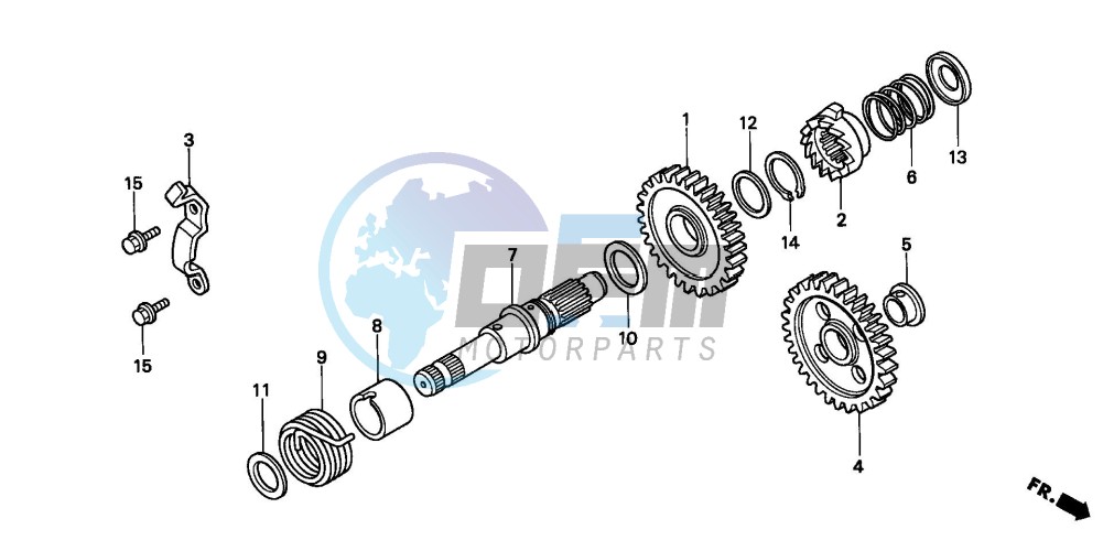 KICK STARTER SPINDLE