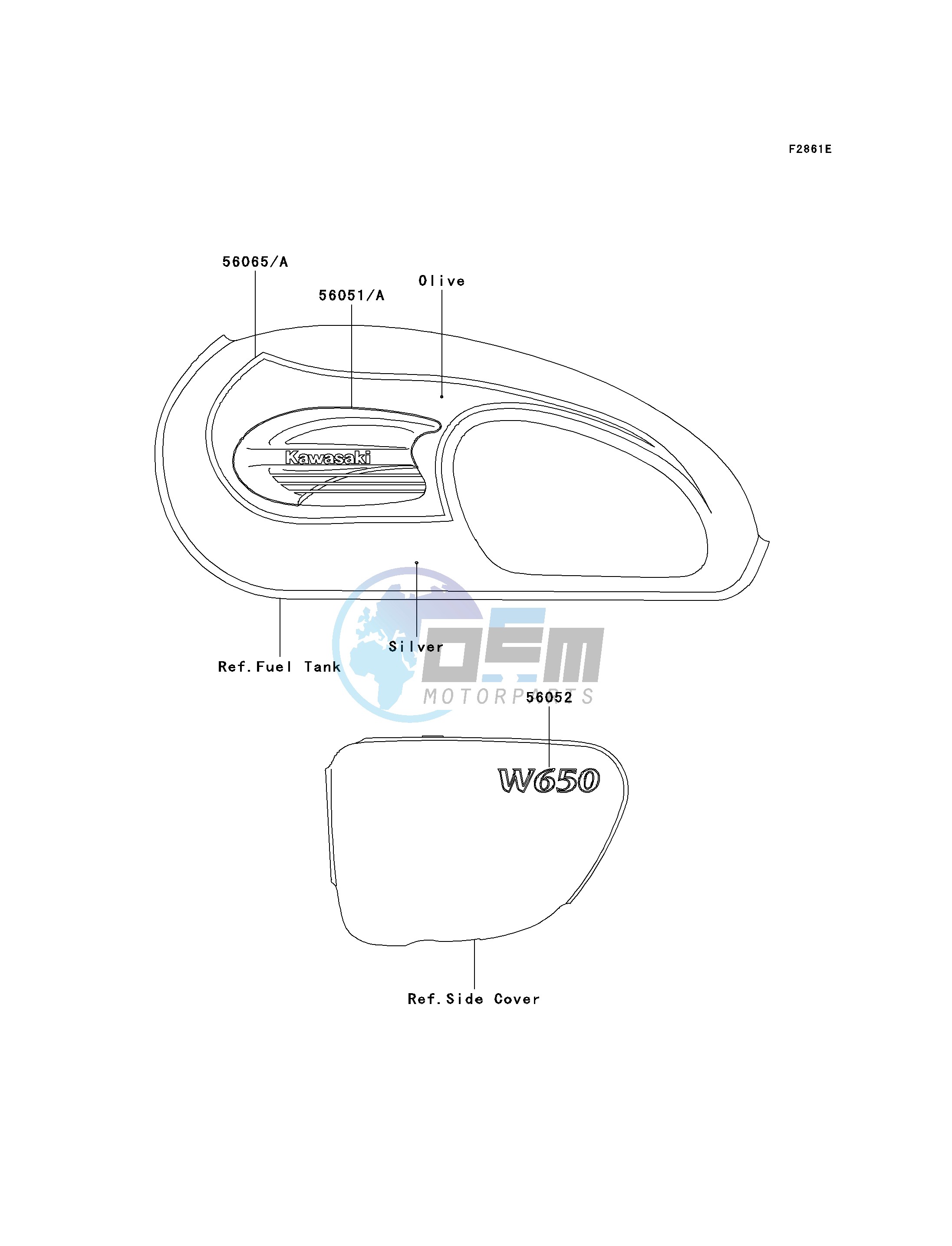 DECALS-- SILVER_OLIVE- --- EJ650-A4- -