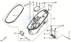 VS 125S drawing HELMET BOX