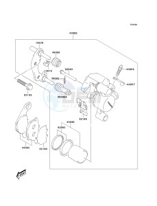 KLX 125 B [KLX125L] (B1-B3) [KLX125L] drawing FRONT BRAKE-- B2_B3- -