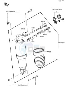 ZX 750 E [GPZ 750 TURBO] (E1-E2) [GPZ 750 TURBO] drawing SHOCK ABSORBER