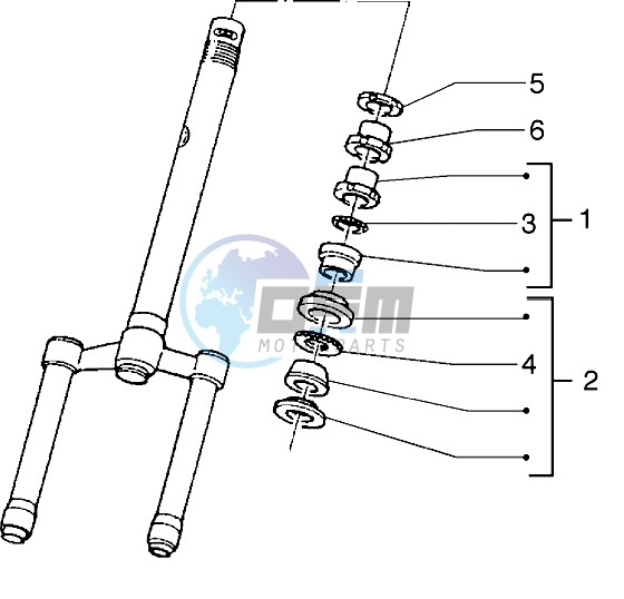 Steering bearing ball tracks