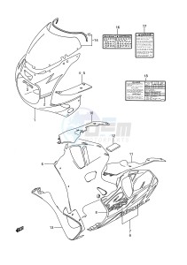 GSX-R750W (E28) drawing COWLING BODY (MODEL N 3WC)