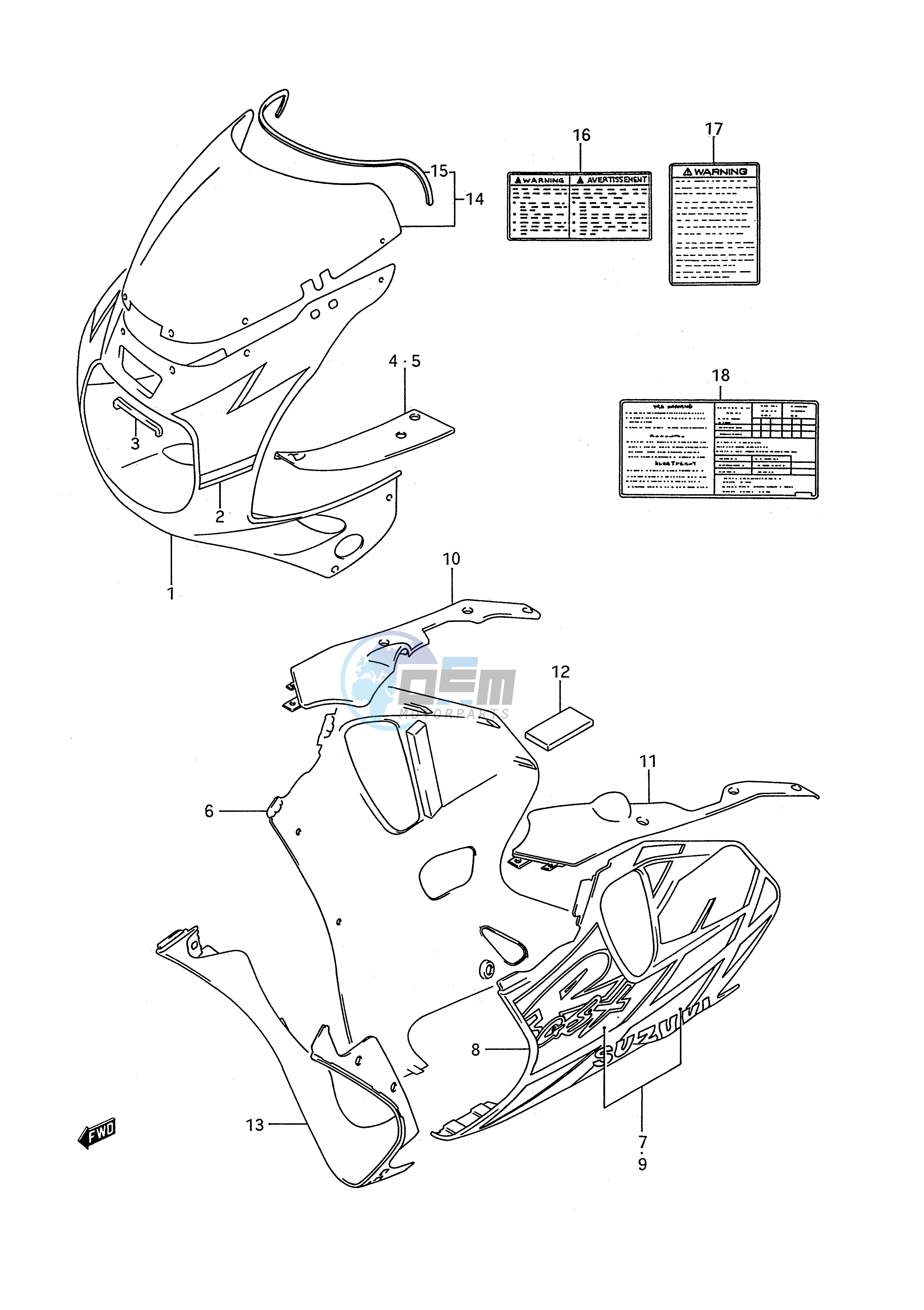 COWLING BODY (MODEL N 3WC)