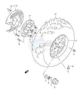 LT-A500F (E24) drawing FRONT WHEEL