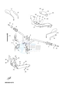 YPR250RA XMAX 250 ABS EVOLIS 250 ABS (1YS7 1YS7 1YS7) drawing STEERING HANDLE & CABLE