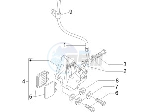 Liberty 200 4t Sport e3 drawing Brakes hose  - Calipers