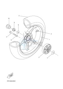 NS50N AEROX NAKED (1PL8 1PL8 1PL8) drawing REAR WHEEL