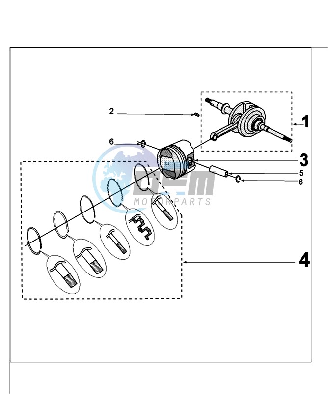 CRANKSHAFT AND PISTON