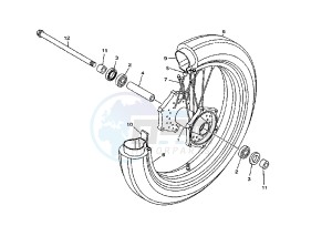 XVS DRAG STAR 1100 drawing FRONT WHEEL