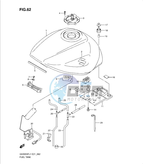 FUEL TANK (GSX650FL1 E21)