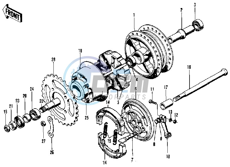 REAR HUB_BRAKE -- G3TR_A- - -- 69-73- -