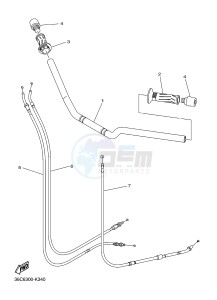 XJ6SA 600 DIVERSION (S-TYPE, ABS) (36D9) drawing STEERING HANDLE & CABLE