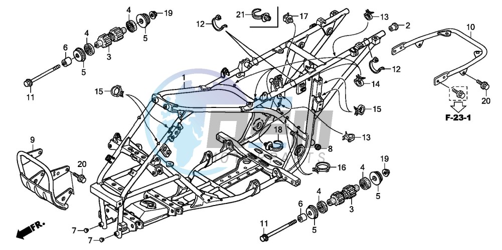 FRAME BODY (TRX250EX6/7/8)