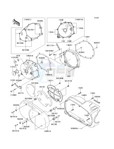 VN 1600 D [VULCAN 1600 NOMAD] (D1) D1 drawing LEFT ENGINE COVER-- S- -