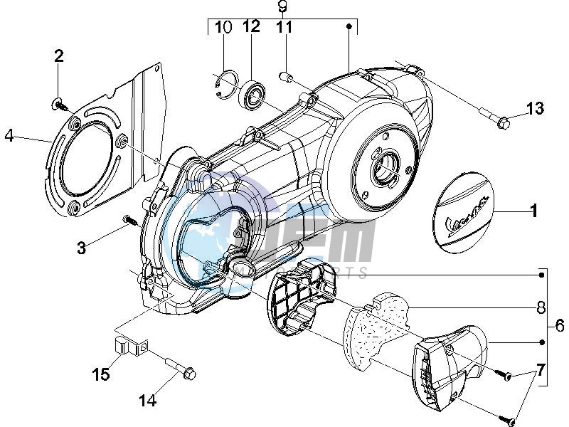 Crankcase cover and cooling