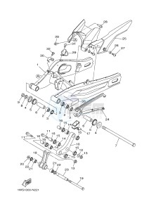 MT07A MT-07 ABS 700 (1XBA 1XBB) drawing REAR ARM