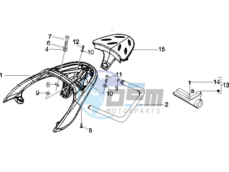 Rear luggage rack